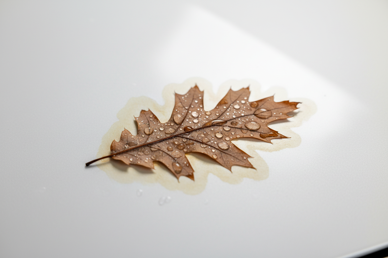 The Fall Foliage Threat: Why Wet Leaves Are Actually Acidic Paint Eaters
