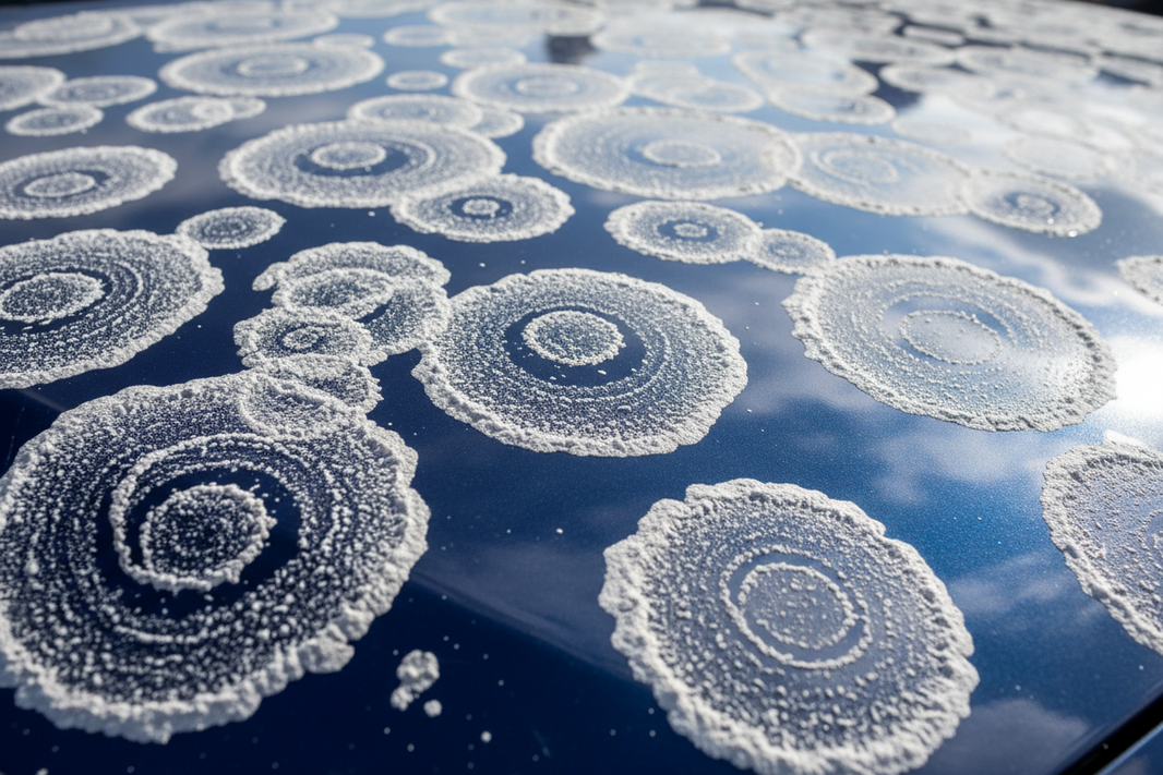 The Hard Water Nightmare: How to Safely Remove Baked-On Sprinkler Spots Without Ruining Your Clear Coat