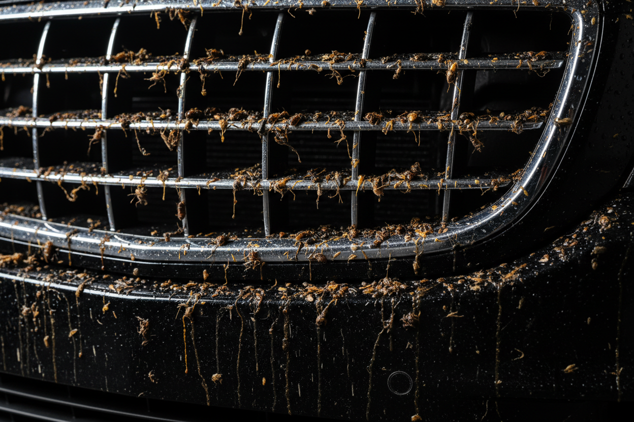 The Bug Splatter Burn: Why Texas Highway Insects Destroy Clear Coat in Summer