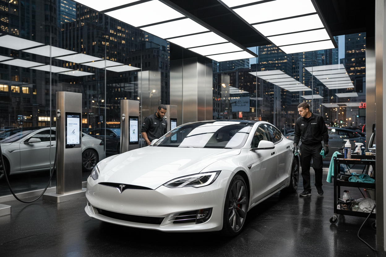 The Electric Aesthetic: Specialized Care for Tesla Paint and Vegan Interiors