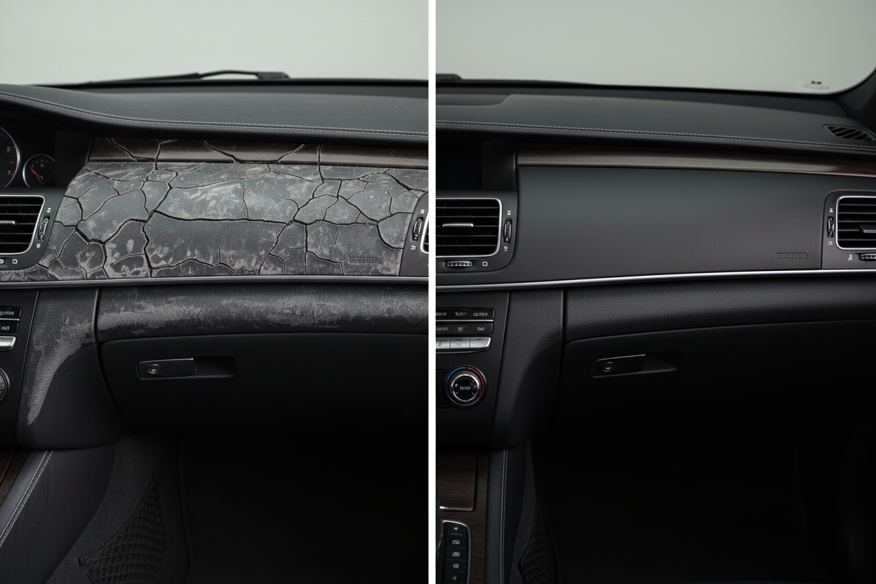 The Dashboard Bake: Preventing UV Cracking and Leather Shrinkage in the 100-Degree Houston Summer